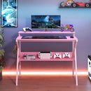 Space Saving Computer Desk with Monitor Stand and Extra Storage Shelf for Work Study by LJGDeals