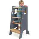 Adjustable Toddler Kitchen Tower with Safety Bars