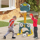 4-in-1 Toddler Basketball Hoop with Rim and Soccer Goal for 3+ Kids by LJGDeals