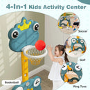 4-in-1 Toddler Basketball Hoop with Rim and Soccer Goal for 3+ Kids by LJGDeals