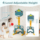 4-in-1 Toddler Basketball Hoop with Rim and Soccer Goal for 3+ Kids by LJGDeals