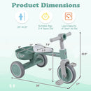 Convertible Toddler Trike with 86° Limited Steering Angle by LJGDeals