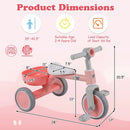 Convertible Toddler Trike with 86° Limited Steering Angle by DirectDeals