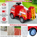 12V Toddler Fire Toy Car with Shovel and Wrench for Ages 37-95 Months
