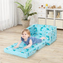 Kids Recliner Sofa Converts to Sleeper Bed for Boys Girls-Blue by LJGDeals