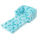 Kids Recliner Sofa Converts to Sleeper Bed for Boys Girls-Blue by LJGDeals