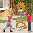 4-in-1 Toddler Height Adjustable Basketball Hoop with Ring Toss for 3+ Kids by LJGDeals