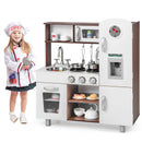 Kids Kitchen Playset with Realistic Sounds and Lights-Brown & White by LJGDeals