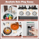 Kids Kitchen Playset with Realistic Sounds and Lights-Brown & White by LJGDeals