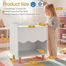 Toddler Scalloped Side Table with Wide Top & Open Compartment by LJGDeals