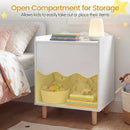 Toddler Scalloped Side Table with Wide Top & Open Compartment by LJGDeals