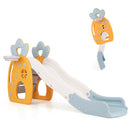 Foldable Slide with Basketball Hoop and Buffer Zone for Kids Aged 3+ Years Old by LJGDeals