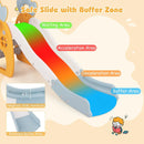 Foldable Slide with Basketball Hoop and Buffer Zone for Kids Aged 3+ Years Old by LJGDeals