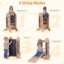 Toddler Standing Tower Kids Step Stool with Adjustable Height Chalkboard and Slide by LJGDeals