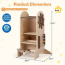 Toddler Standing Tower Kids Step Stool with Adjustable Height Chalkboard and Slide by LJGDeals