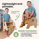 2-Step Wooden Stool for Kids