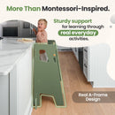 Adjustable Toddler Kitchen Tower with Safety Bars