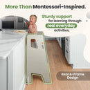 Adjustable Toddler Kitchen Tower with Safety Bars