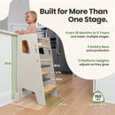 Adjustable Toddler Kitchen Tower with Safety Bars