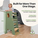 Adjustable Toddler Kitchen Tower with Safety Bars