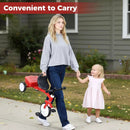 Toddler Tricycle with Glowing Wheels and 4-Level Adjustable Seat by LJGDeals