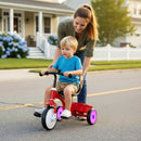Toddler Tricycle with Glowing Wheels and 4-Level Adjustable Seat by LJGDeals