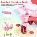 Toddler Tricycle with Limited Steering with Front Baskets and Bell by LJGDeals