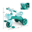 Toddler Tricycle with Limited Steering with Front Baskets and Bell by LJGDeals