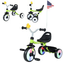 Toddler Tricycle with 3-Position Seat and Storage Basket for Kids by LJGDeals