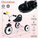 Toddler Tricycle with 3-Position Seat and Storage Basket for Kids by LJGDeals