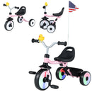 Toddler Tricycle with 3-Position Seat and Storage Basket for Kids