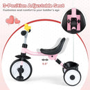 Toddler Tricycle with 3-Position Seat and Storage Basket for Kids by LJGDeals