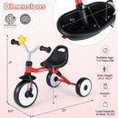 Toddler Tricycle with 3-Position Seat and Storage Basket for Kids