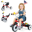 Toddler Tricycle with 3-Position Seat and Storage Basket for Kids by LJGDeals