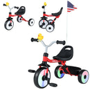 Toddler Tricycle with 3-Position Seat and Storage Basket for Kids