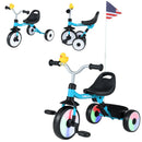 Toddler Tricycle with 3-Position Seat and Storage Basket for Kids