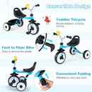 Toddler Tricycle with 3-Position Seat and Storage Basket for Kids