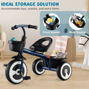 Toddler Tricycle with Adjustable Seat and Storage Baskets for 1.5-5 Years Old by LJGDeals