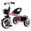 Toddler Tricycle with Adjustable Seat and Storage Baskets for 1.5-5 Years Old by LJGDeals