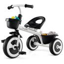 Toddler Tricycle with Adjustable Seat and Storage Baskets for 1.5-5 Years Old by LJGDeals