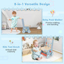 2-in-1 Toddler Wooden Baby Push Walker with Multi-Activity Center by LJGDeals