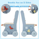 2-in-1 Toddler Wooden Baby Push Walker with Multi-Activity Center by LJGDeals
