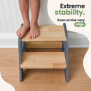 2-Step Wooden Stool for Kids