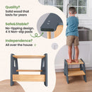 2-Step Wooden Stool for Kids
