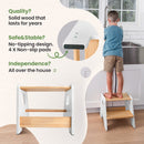 2-Step Wooden Stool for Kids