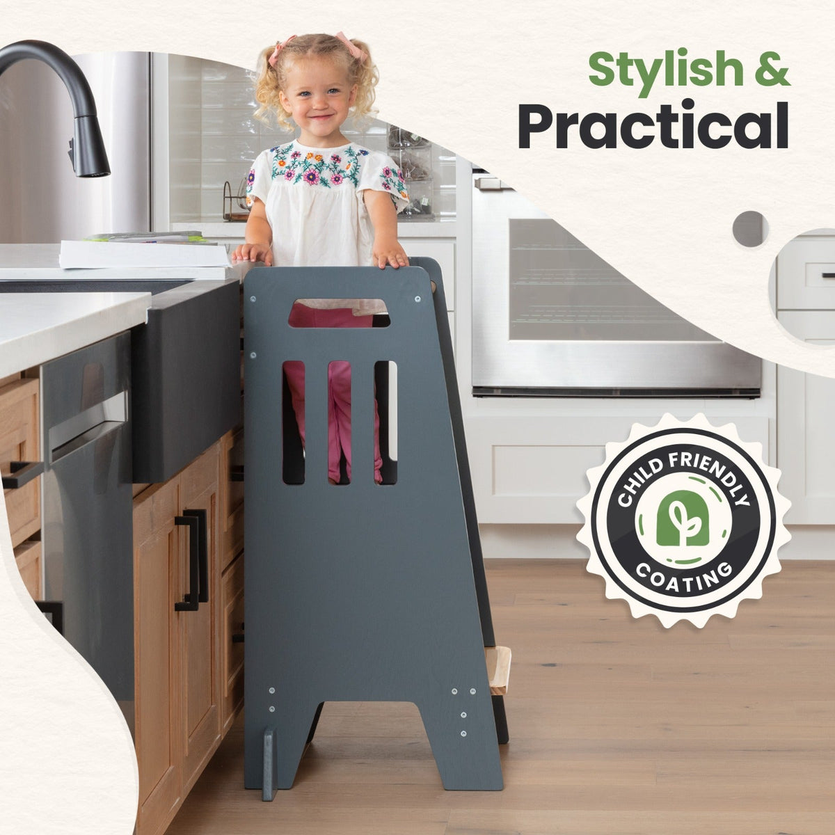 Standing Toddler Tower with Sliding Safety Door, photo 8 of 40