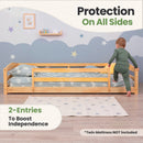Twin Montessori Floor Bed with Safety Guardrails