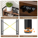 Over-The-Toilet Storage Cabinet with Heavy-Duty Metal Frame 2-door Freestanding-Rustic Brown