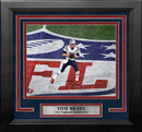 Tom Brady in Action New England Patriots 8" x 10" Framed Football Photo by Dynasty Sports & Framing