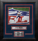 Tom Brady in Action New England Patriots 8" x 10" Framed Football Photo with Engraved Autograph by Dynasty Sports & Framing